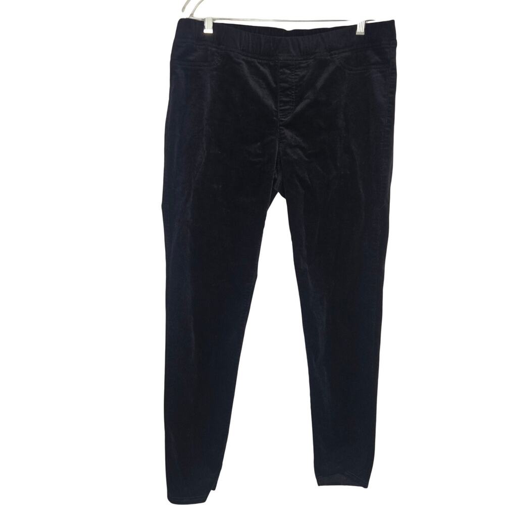Eileen Fisher Womens Corduroy Pants Medium Elastic Waist Slim Leg Velour Organic